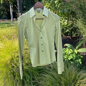 Theory Sage Green Collared Shirt